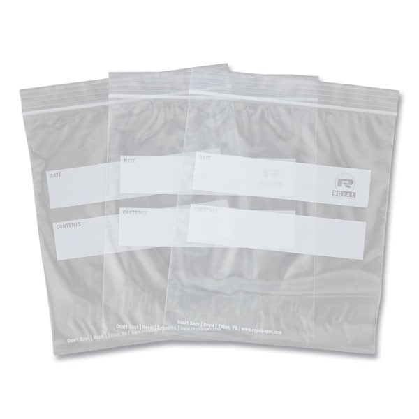 Amercareroyal Zipper Bags, 1.73 mil, 7in x 7.99in , Clear, 500PK ZBQ78 - main